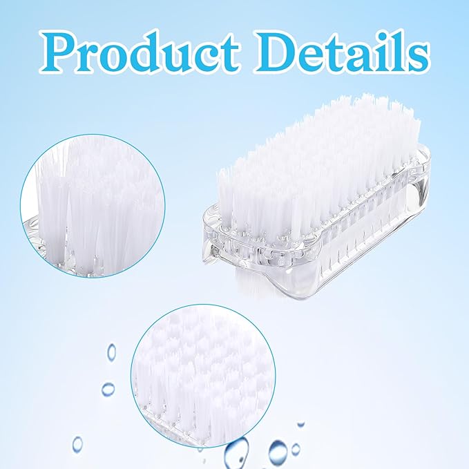 4 PCS Nail Brush for Cleaning Fingernails Two Sided Hand Fingernail Scrub Brushes Soft Stiff Bristles Scrubber Nails Toes Cleaning Brush for Men Women Hand and Under Nails