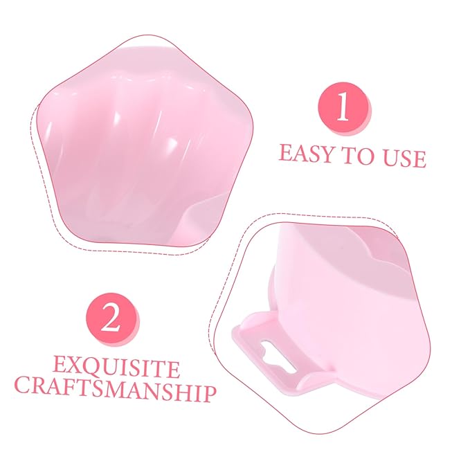 Mipcase Manicure Hand Dish Nail Soaker Dish Spa- Bowl Nail Art Bowl Plastic Rectangular Pink