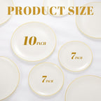 bUCLA 200PCS Ivory Plastic Plates - Image 2
