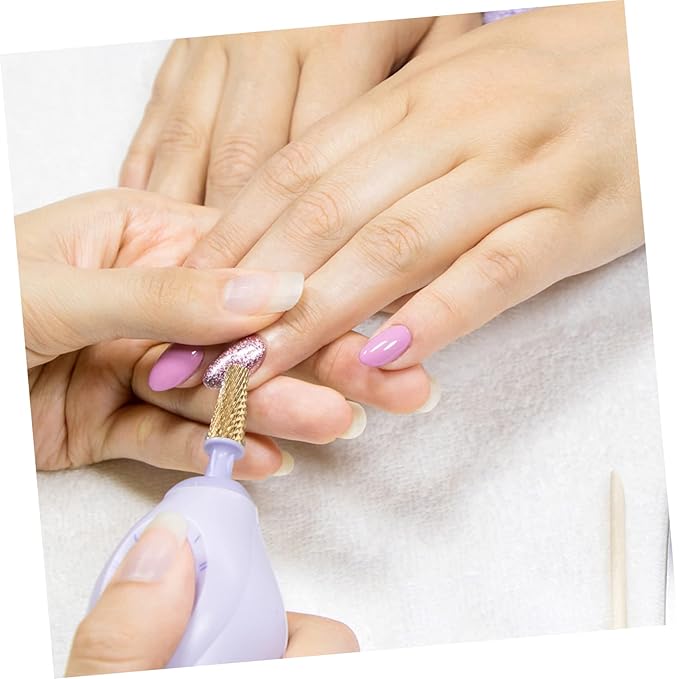 minkissy 2pcs Nail Art Polishing Grinding Manicure Grinding for Nail Care Suitable for Professional and Home Use Tungsten Material Easy to Use
