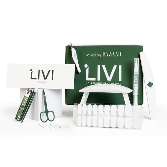 Livi Gel Manicure System with UV Light – Full Mani Kit with 40 Nail Stickers, UV Light & Mani Tools for Salon-Quality Nails at Home, Easy-to-Use DIY Starter Gel Polish Set (Not Everyone Can Be Me, XO)