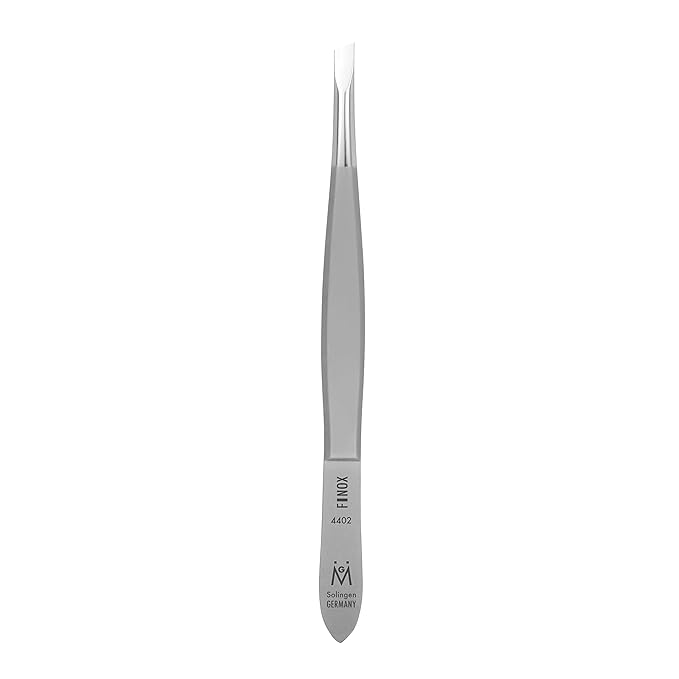 GERMANIKURE 4pc Manicure Set in Light Blue Leather Case - Made in Solingen Germany, FINOX Stainless Steel Tools – Professional Quality Compact Nail Grooming Kit