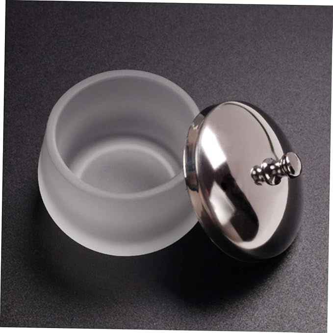 Frosted Glass Nail Art Bowl with Lid Durable Manicure Cup for Nail Care Professional Dappen Dish for Soaking Cleaning