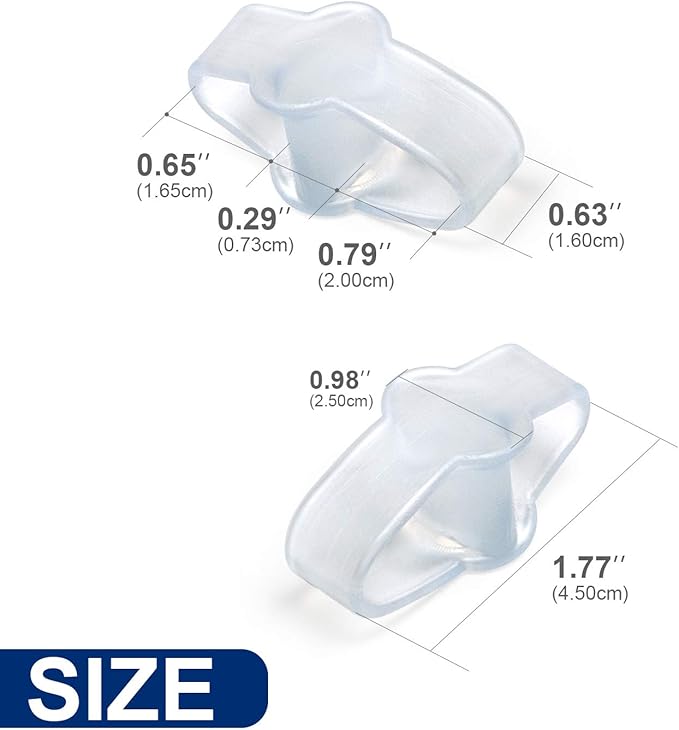 Gel Toe Corrector, 10 Pack of Toe Separators with 2 Loops, Big Toe Spacer for Bunion Pain and Overlapping Toe (FSA or HSA Eligible)