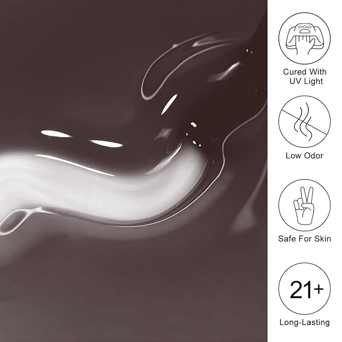 Imtiti Jelly Gel Nail Polish, 1 Pcs 0.5 Fl Oz Black Jelly Gel Polish Soak Off LED U V Nail Gel Polish Sheer Translucent Gel Nail Polish DIY Nail Art Starter Manicure Salon Gel Nail Kit for Women Girls