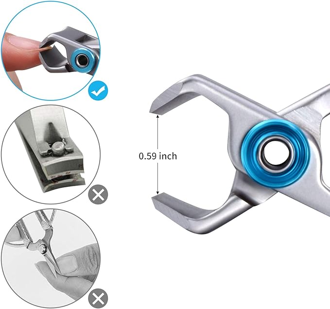 2 Pieces Oversized Thick Nail Clippers for Thick Toenails or Tough Fingernails Oversized Stainless Steel Toenail Fingernail Clipper Cutter Trimmer Stocking Stuffers for Adults for Men Adults, 2 Size