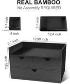 Charmewooden Bamboo Desk Organizer 3 Drawer - Image 3