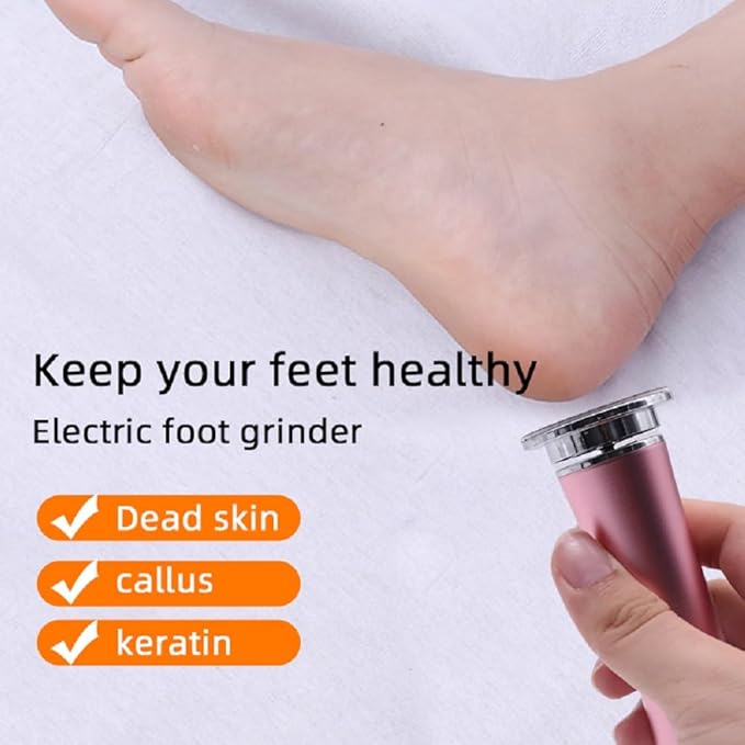 Electric Callus Remover, ELEVEN EVER Foot File Pedicure Tool(Speed Adjustable) with Recyclable Glass Grinder and 20pcs Replacement Sandpaper Disk for Men Women Dead Dry Crack Skin Calluses Pink