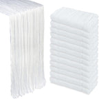 12 Pack White Cheesecloth Table Runner 10Ft Gauze Cheese Cloth Table Runner by Heneger