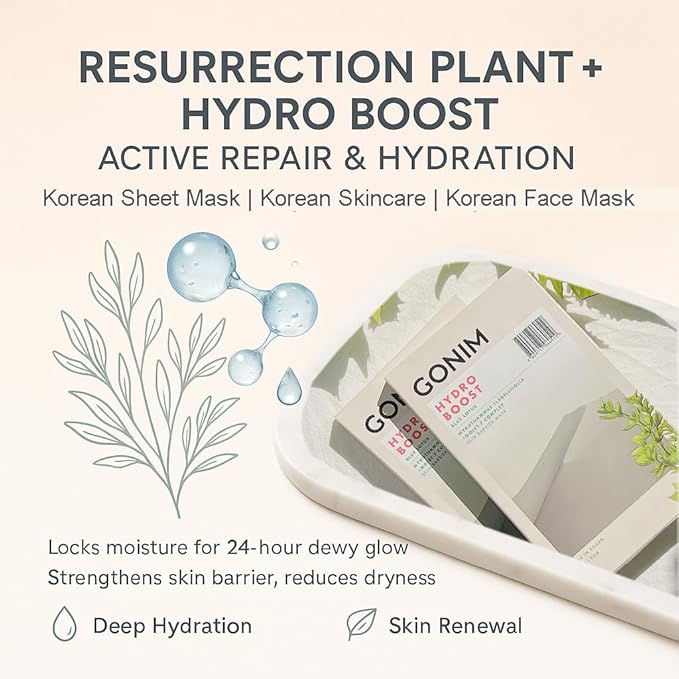 GONIM Face Mask Korean Skin Care with Hyaluronic Acid Serum, Vitamin C, Collagen Activation-Face Masks Skincare Hydration, Anti Aging & Moisturizing Sheet Mask for All Skin Korean Face Mask 30mlx15pcs