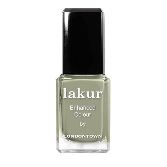 LONDONTOWN lakur Nail Polish - Chip-Resistant, Non-Toxic, Conditions & Hydrates Nails | Glossy Jade Green, Sedona, .40 fl oz