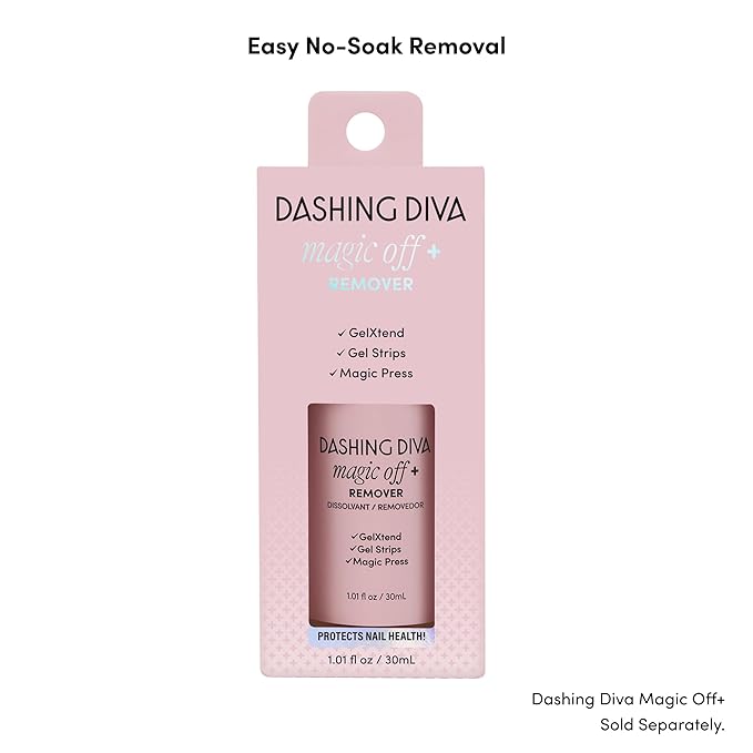 Dashing Diva Gloss Nail Strips Bundle - The Geometric Collection- Rose Sparkle & Gleam Queen - UV Free, Chip Resistant, Long Lasting Gel Stickers - Contains 2 Sets