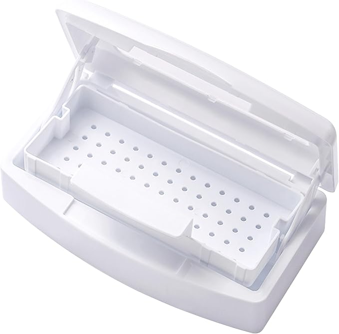 Nail Tool Sterilizers Nail Soaking Tray Box Cleaner Pot for Eyelash Scissors Tweezers Nail Art Tools Manicure Lash Soaking Tray Clean Box