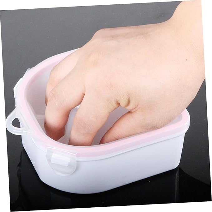 2pcs Nail Soaking Bowl for Nail Polish Gel Dual Soaking Bowl for Manicure Art Supplies Safe Acrylic Material