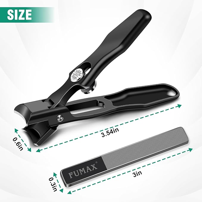 Nail Clippers for Men with Catcher, Large Wide Opening Toenail Clippers for Seniors Thick Toenails, Heavy Duty Sharp Stainless Steel Toe Nail Clippers with Long Handle Gifts for Men Women