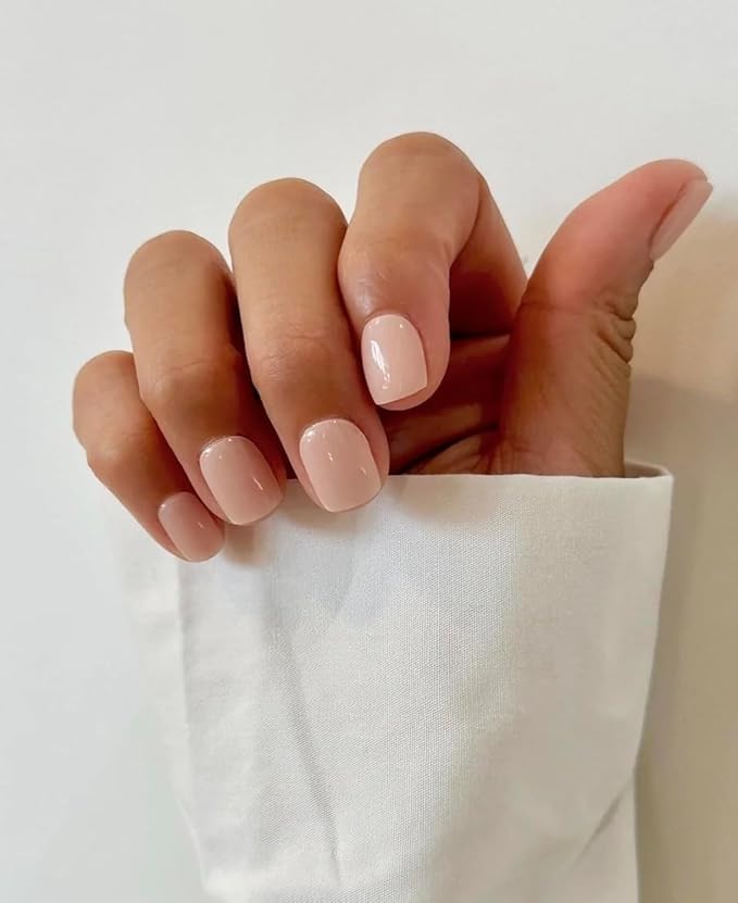 NOVA, Female Founded, Semi Cured Gel Nail Strips (Bare Necessity) - The 10 Minute Manicure. Full Nail Wraps, Nail Polish Stickers, Nail Polish Sticker Nail Kit - Incl. File & Stick (Bare Necessity)