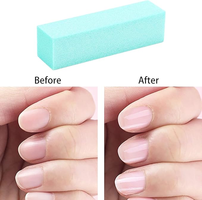 20 Pack Nail Buffers Blocks Sanding Buffing Nail Files Pedicure Manicure Tool 60/100 Grit （Green)