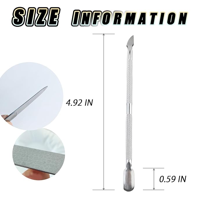 4 PCS Professional Cuticle Remover Kit Stainless Steel Nail Care Tools with Trimmer Pusher Precision Nippers for Perfect Manicure