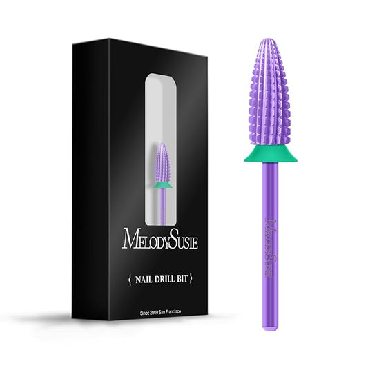 MelodySusie Typhoon Nail Drill Bits, 3/32'' Carbide Tungsten Multi-function Bits, Fast Remove Acrylic or Hard Gel for Manicure Pedicure Salon Professional or Beginner, Purple, Coarse