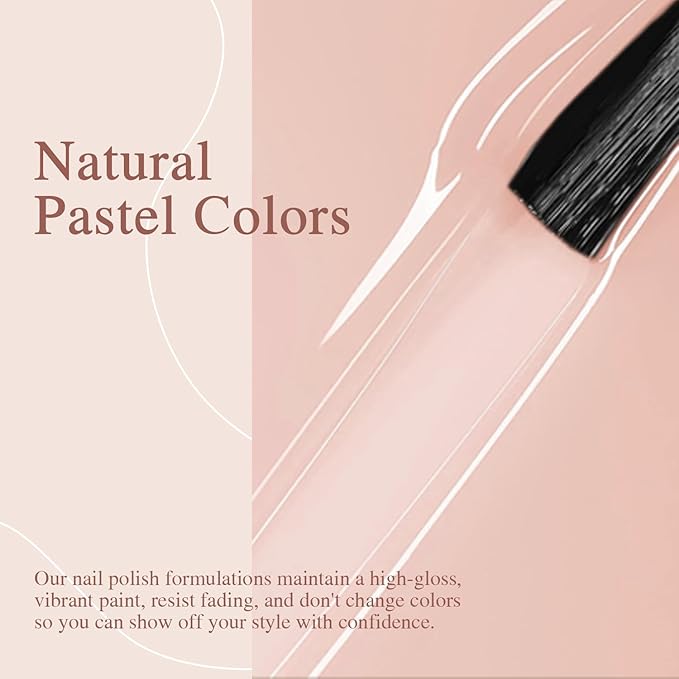 Nude Pink Gel Nail Polish,15ml Natural Jelly Sheer Pink Gel Polish Color Soak Off UV LED Nail Art Starter Manicure Salon DIY at Home