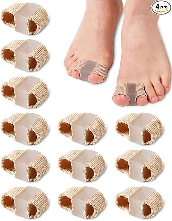 Bunion Toe Separators for Overlapping Toes Women Men, Gel Toe Spacers Bunion Corrector with 2 Loops for feet (12PC)