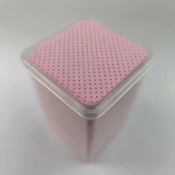 200 Pieces Pink Lash Glue Wipes, Nail Wipes, Square Shape Lint Free Magic Wiper Cloth, Lash Extension Supplies (1 Box) (Simple Packaging)-(Pink Square Shape)