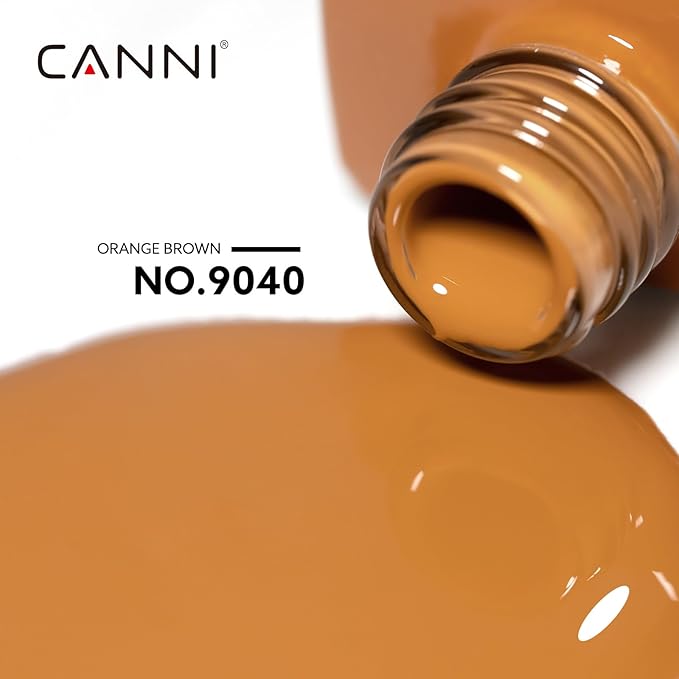 CANNI Brown Gel Nail Polish, 1Pcs Brown Fall Winter Gel Polish Color Nail Polish Gel High Gloss Soak Off U V Gel Nail French Nail Manicure Salon DIY