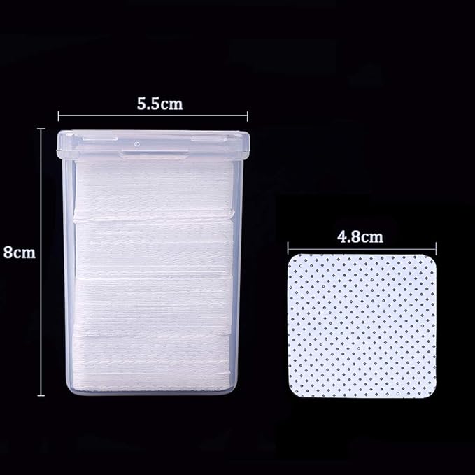 800 PCS Lint Free Nail Wipes EBANKU Lash Glue Wipes Eyelash Glue Bottle Pads Non Woven Nail Polish Remover Wipe Nail Lash Extensions Supplies