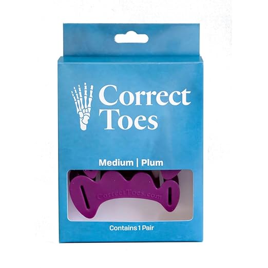 Correct Toes – Bunion Corrector, Toe Separator & Toe Spacers for Men and Women, Unisex, Plum, Small