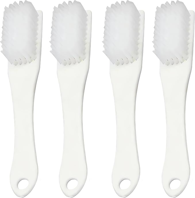 Nail Cleaning Brush,Handle Grip Nail Cleaning Brushes for Toes Fingernail,Nail Stain Removing Brush,Laundry Scrubbing Brush Shoes Cleaning Brush,4 Pieces