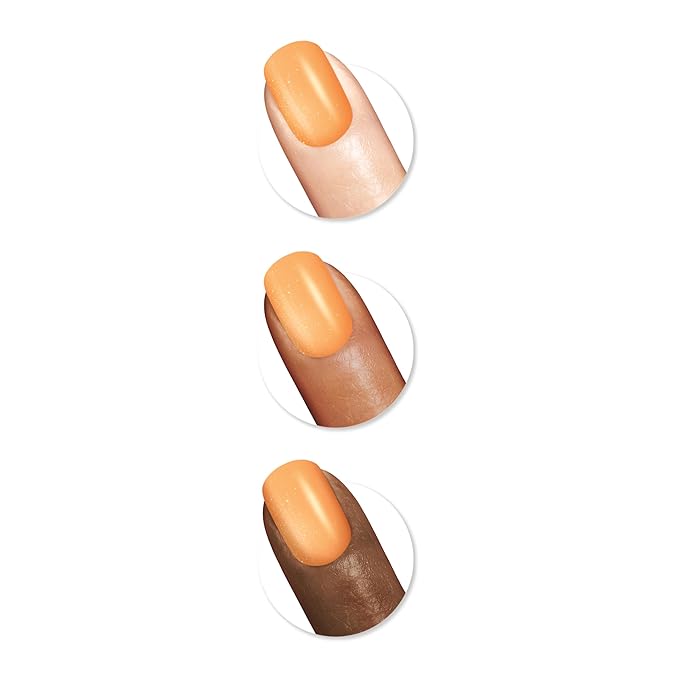 Sally Hansen Miracle Gel Salon Quality Nail Polish | Gel-Like Formula, Two-Step System, No UV Light Needed, Long Lasting | Opaque | 385 On the Horizon | Bright Orange Nail Color