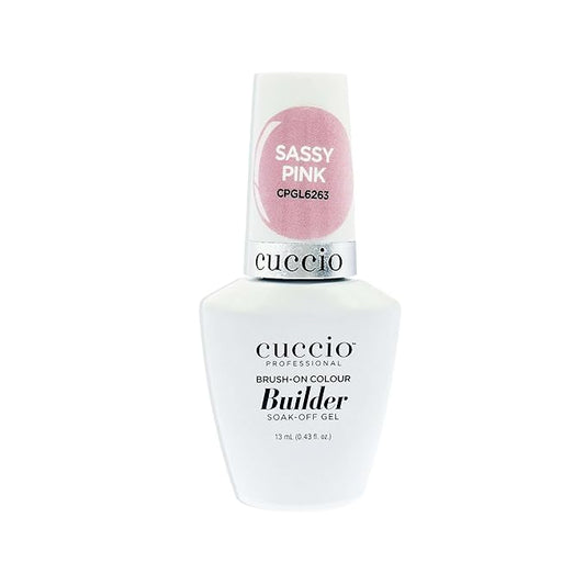 Cuccio Brush-On Colour Builder Soak Off Gel - Sassy Pink by Cuccio Pro for Women - 0.43 oz Nail Polish