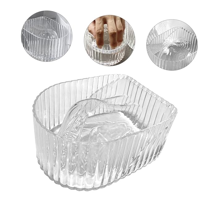 2pcs Clear Nail Soaking Bowl Manicure Soak off Bowl for Gel Polish Removal Nail Removal Tool for Salon Home Use for Cuticle Softening