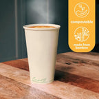 100% Compostable Disposable Coffee Cups Paper Cups Made from Bamboo, - Image 5