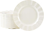 72 Pack Ivory Plastic Plates, Thanksgiving by NZVCNTableware