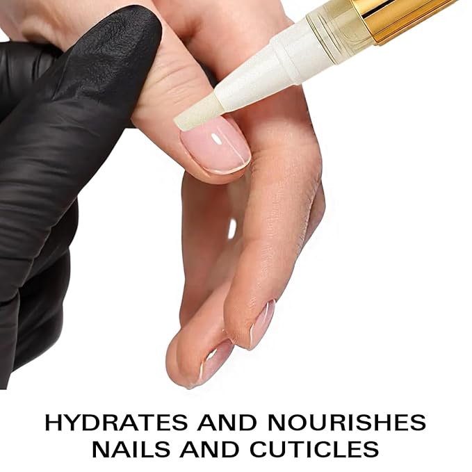 Nail Oil Cuticle Pen - Watermelon - Nail Strengthener & Growth Serum with Vitamin A, D, E, B5, Grapeseed & Natural Oils - Repair for Brittle, Peeling, Thin Nails - Twist Brush Pen
