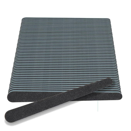 Flowery Disposable Nail File Black Wood CORE SIL/CARB 100 Files per Box