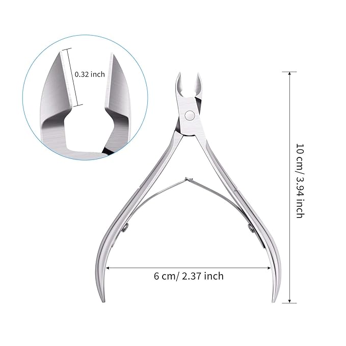 Mudder 3 Packs Cuticle Nippers Cutter Tool Stainless Steel Nail Cuticle Trimmer Remover with Pointed Blade Scissors Pedicure Manicure Tool for Fingernails Nails Care and Toenails(Silver)