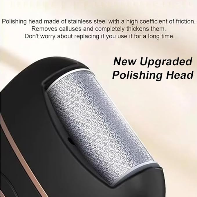 2025 New Electric Callus Remover for Feet, Portable Rechargeable Foot Repair and Grinding Device with Digital Display, Heel Polisher File for Men Women Dry Callus Dead Skin (White)
