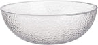 Lillian Collection Stunning Clear Plastic Round Hammered Bowl by Lillian