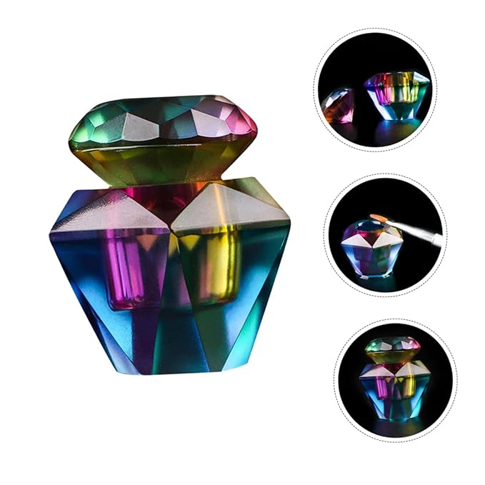 FRCOLOR nail glass bowl monomer dish petri dish monomer dish with lid glass bowl Manicure tools nail dappen dish dappen dish with lid nail glass cup crystal glass glass nails Acrylic