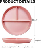 10 Inch 4PCS Unbreakable Portion Control Plates, Divided Plates - Image 2