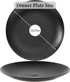 ejonirinjonir 80pcs 10.25in Heavy-Duty Black Plastic Plates - Image 2