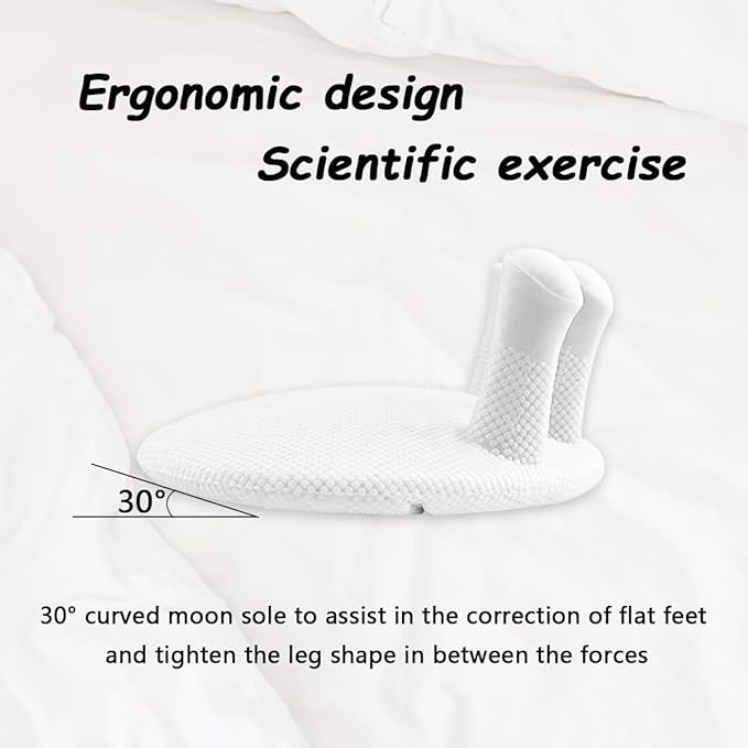 Toe Separators for Overlapping Toes Women,White Calf Trainer Toe Separators for Women,Multifunctional Bunion Corrector Thin Leg Exerciser,Suitable for Having Plantar Fasciitis,Bunions,Other Foot Pain