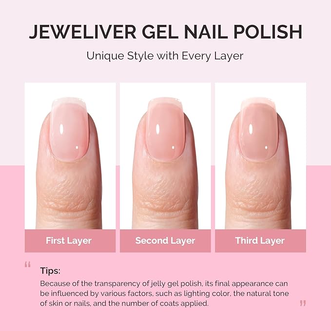 MelodySusie Jeweliver Gel Nail Polish, 0.5Fl.oz Nude Gel Polish Beige Color Soak Off UV LED Light Cure Gift for Women Manicure Nail Art DIY at Home B6405