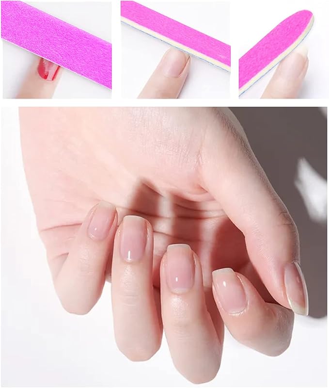 200 Pcs Disposable Nail Files Professional Double Sided Emery Boards Manicure Pedicure Tools（3.35Inch）