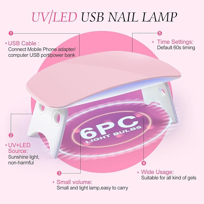 Acrylic Nail Kit with Drill and U V Light, Professional Acrylic Nail Kits with Everything 3PC Powder 24PC Glitter 200Pcs Nail Tips Nails Art Decoration DIY Home Salon