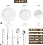 64Pc Bone China Dinnerware & Silverware Set, - Image 2