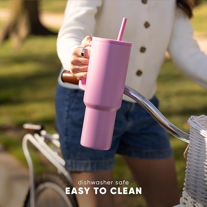 Simple Modern Tumbler with Handle and Straw | 40oz | Cateye | Trek Tumbler - Image 4