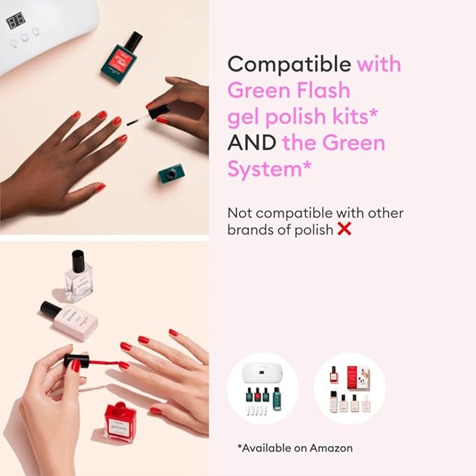 Manucurist - Green Flash Gel Nail Polish Remover - Effective Plant-Based - Acetone-Free - Floral Scent - 3.38 fl oz